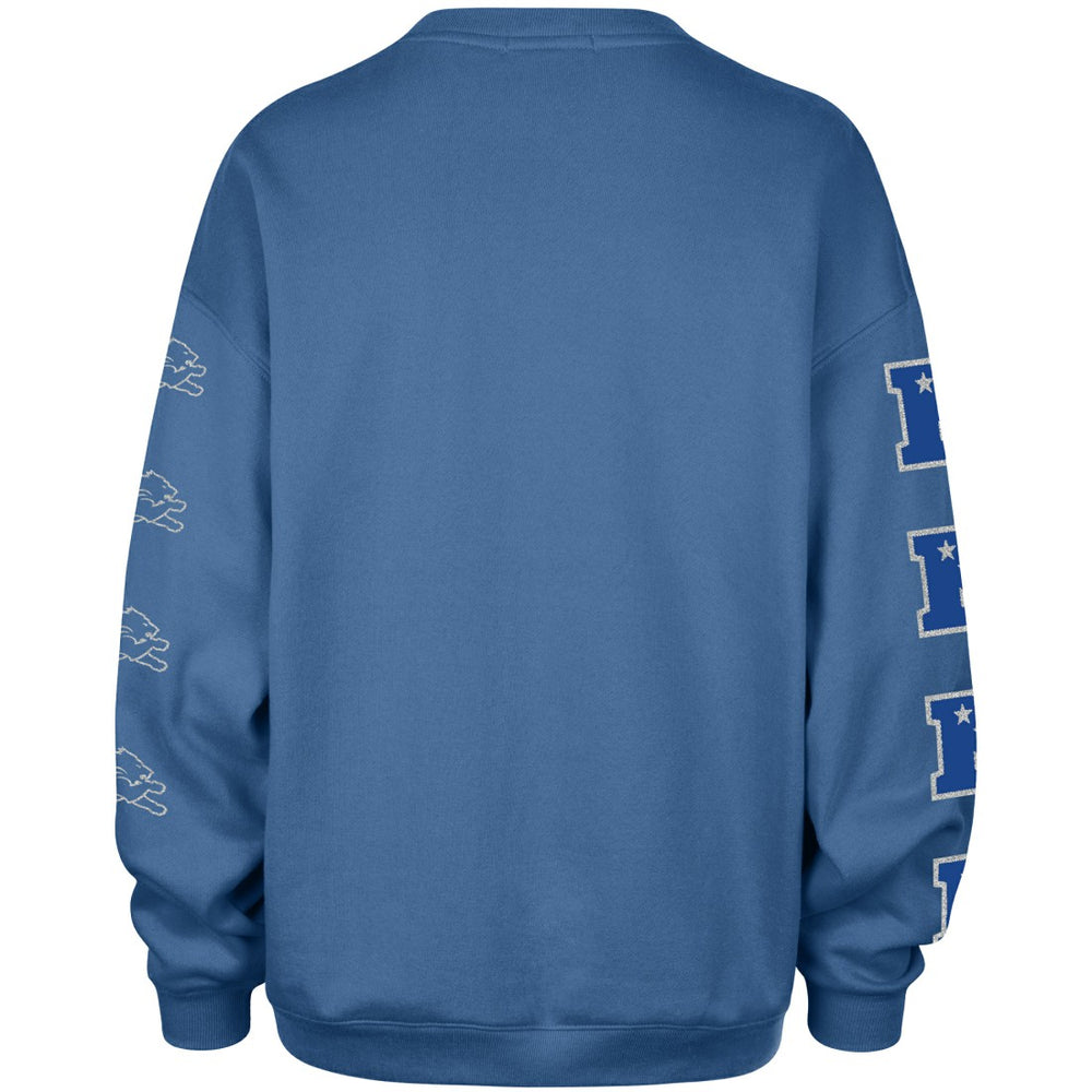 47 brand Detroit Lions '47 Women's Go Big Oversized Pullover Sweatshirt Blue