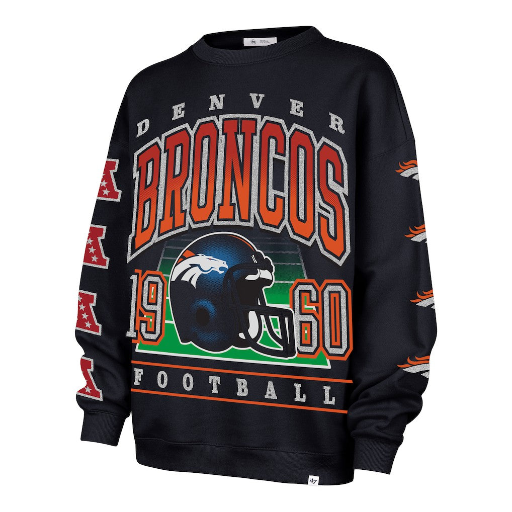 47 brand Denver Broncos '47 Women's Go Big Oversized Pullover Sweatshirt Navy