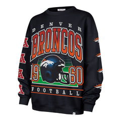 47 brand Denver Broncos '47 Women's Go Big Oversized Pullover Sweatshirt Navy