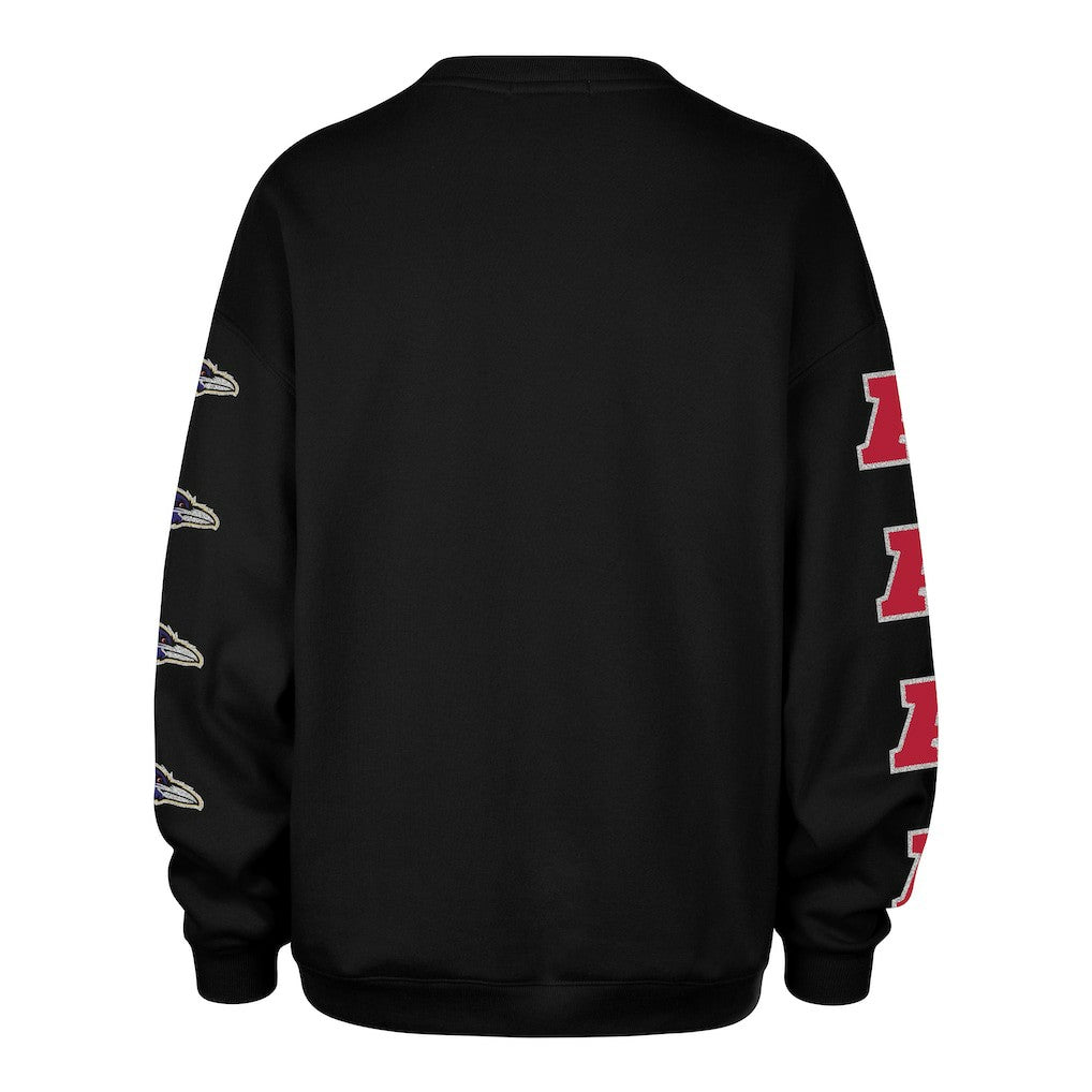 47 brand Baltimore Ravens '47 Women's Go Big Oversized Pullover Sweatshirt Black
