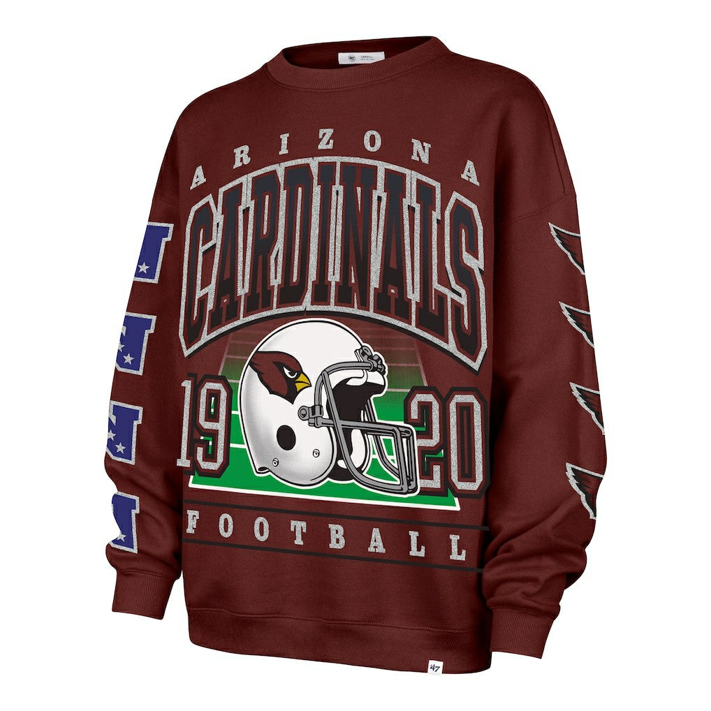 47 brand Arizona Cardinals '47 Women's Go Big Oversized Pullover Sweatshirt Cardinal