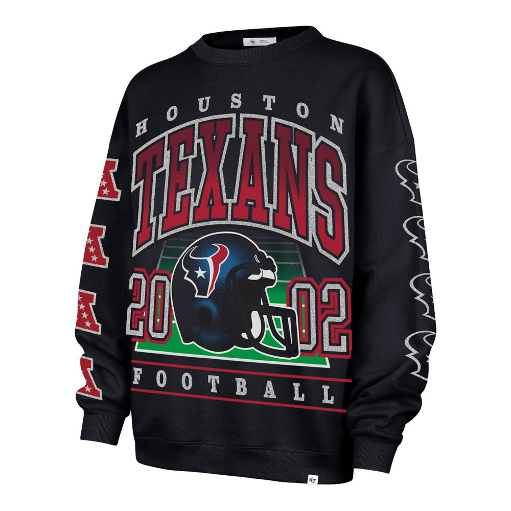 47 brand Houston Texans '47 Women's Go Big Oversized Pullover Sweatshirt Navy