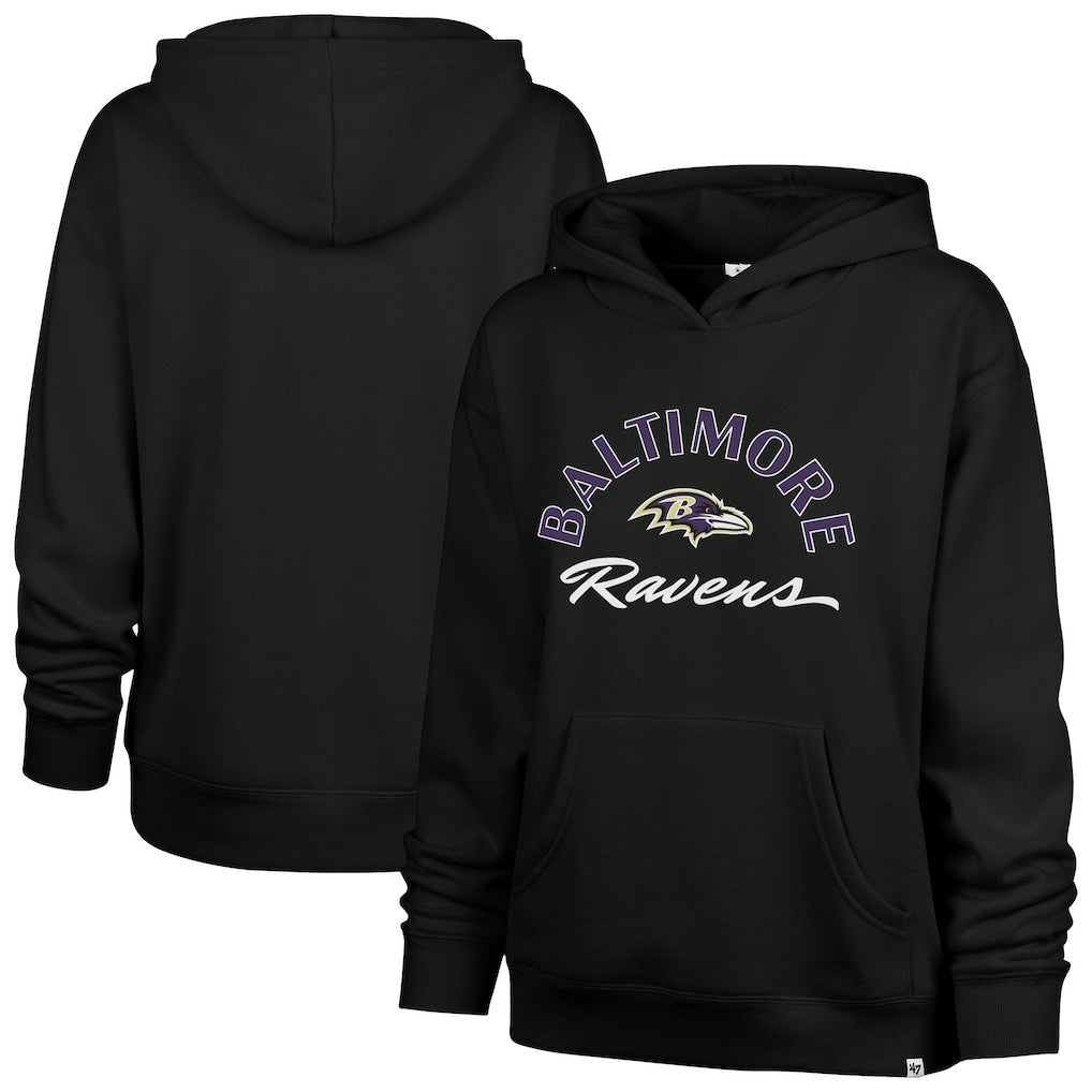 47 brand Baltimore Ravens '47 Women's Whirlwind Naomi Pullover Hoodie Black