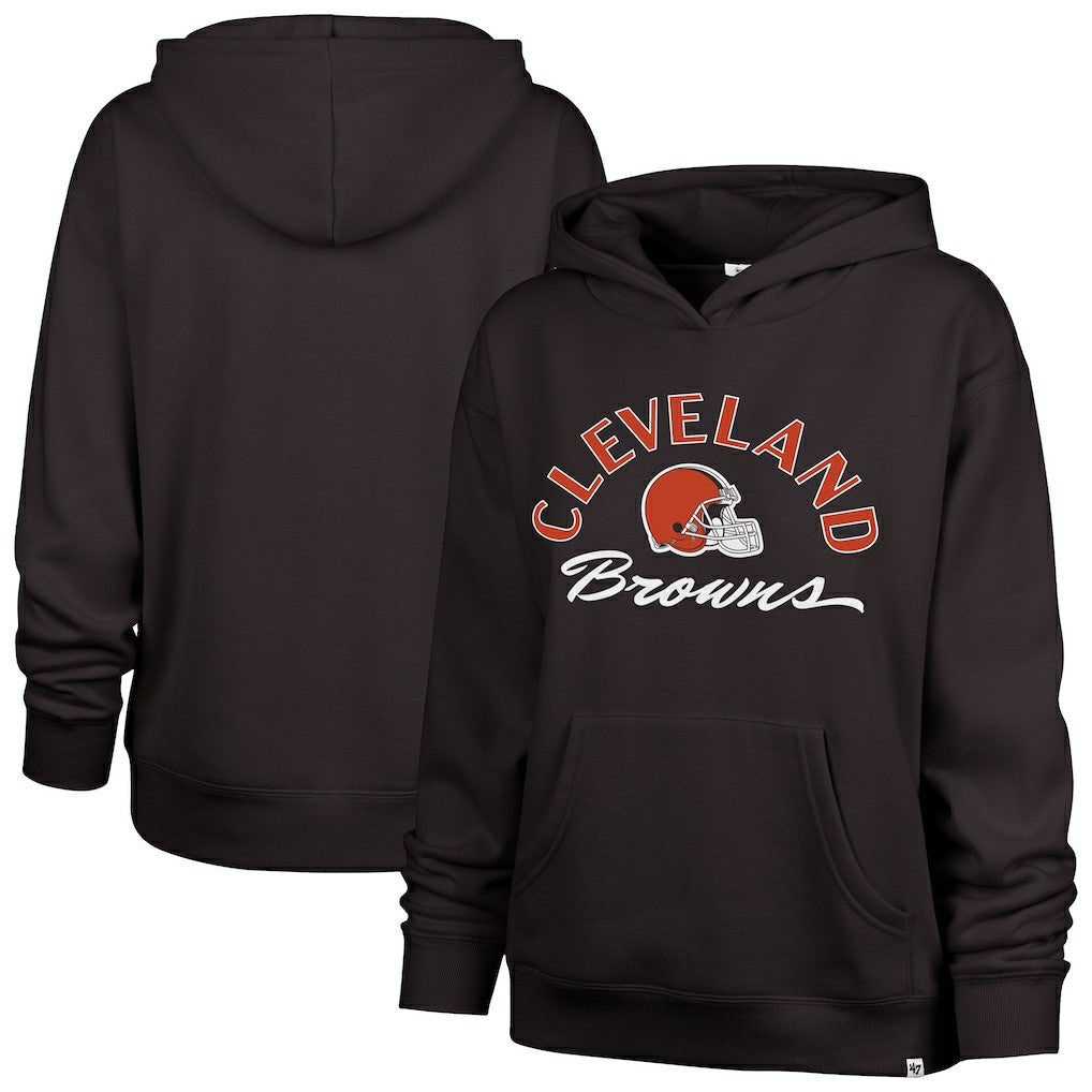 47 brand Cleveland Browns '47 Women's Whirlwind Naomi Pullover Hoodie Brown