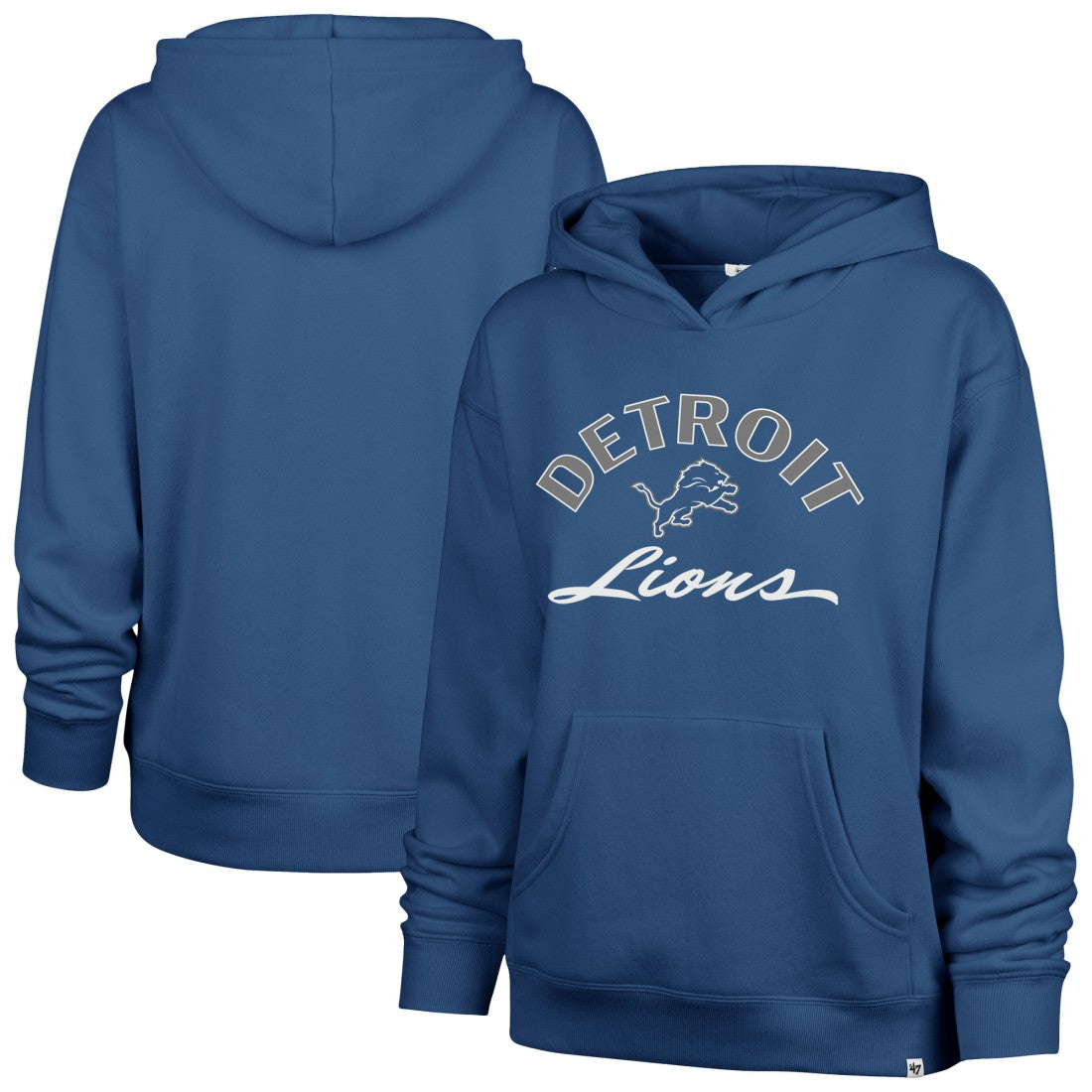 47 brand Detroit Lions '47 Women's Whirlwind Naomi Pullover Hoodie Blue