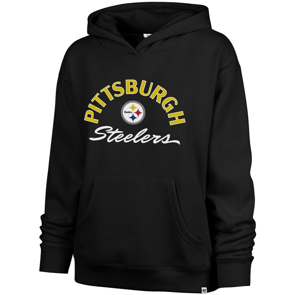 47 brand Pittsburgh Steelers '47 Women's Whirlwind Naomi Pullover Hoodie Black