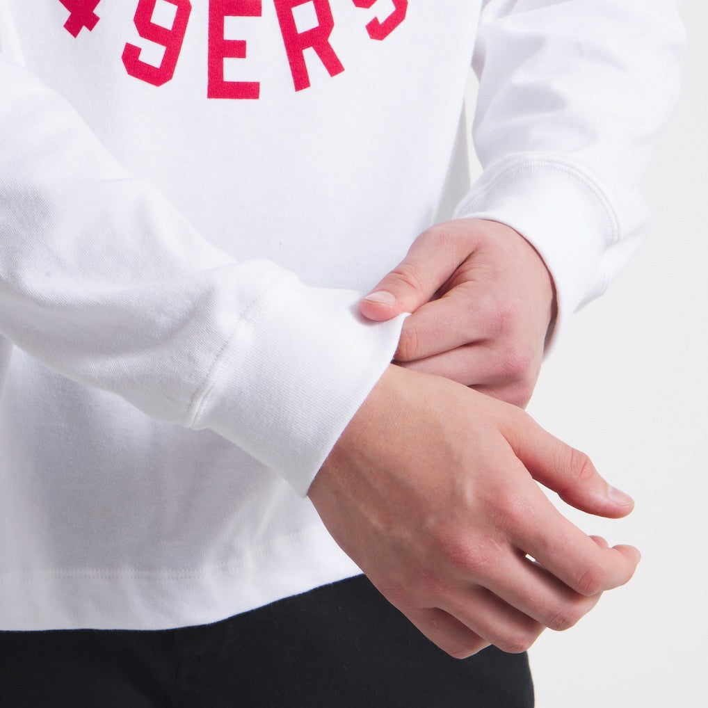 San Francisco 49ers x Todd Snyder Premium Jersey Mock Neck Tee White