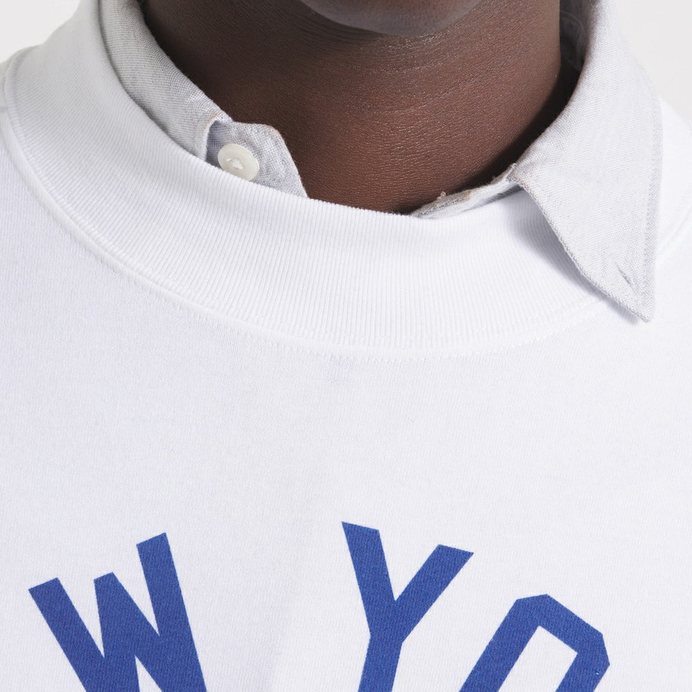 New York Giants x Todd Snyder Premium Jersey Mock Neck Tee White