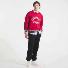 Kansas City Chiefs x Todd Snyder Relaxed Canadian Fleece Crew Red