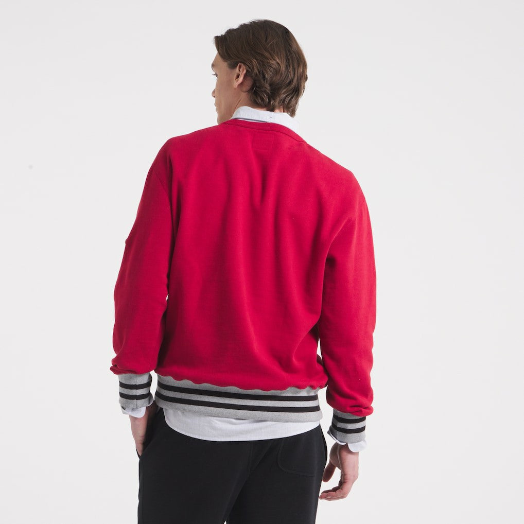 Kansas City Chiefs x Todd Snyder Relaxed Canadian Fleece Crew Red