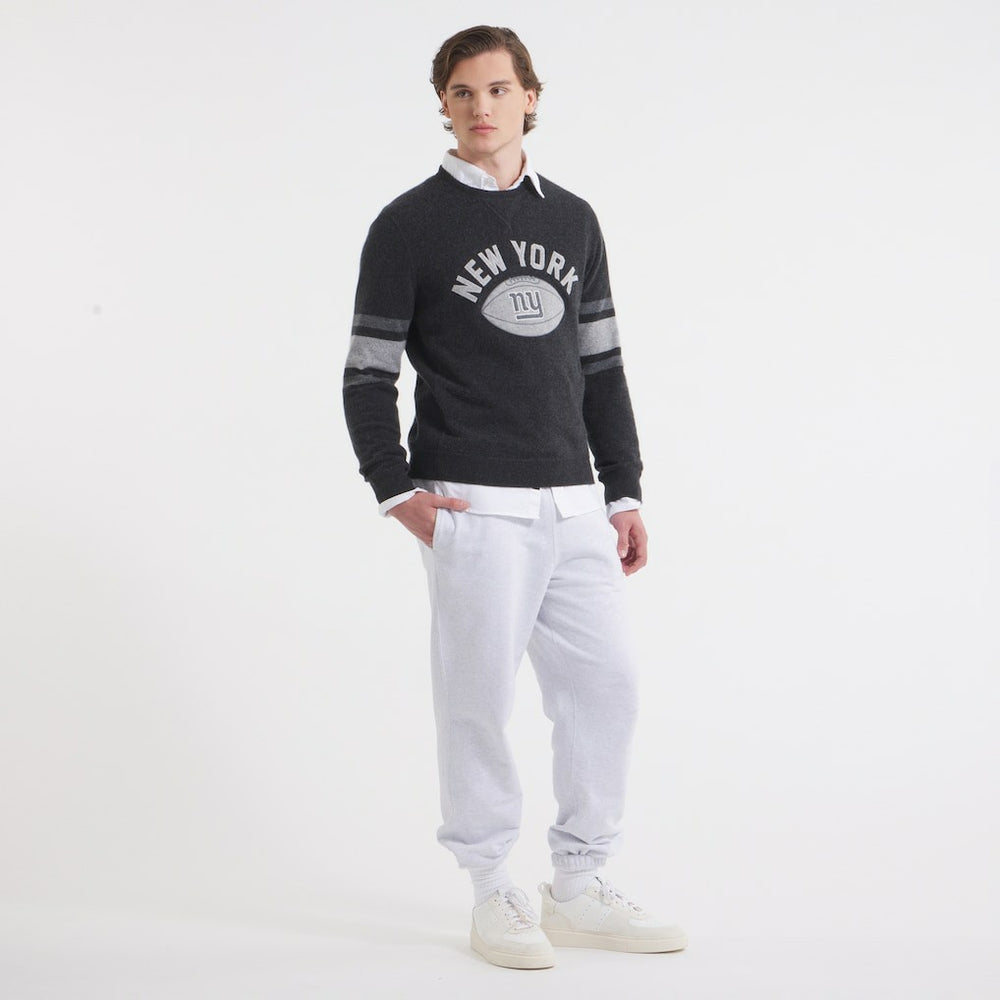New York Giants x Todd Snyder Cashmere Crew Sweatshirt Heather Charcoal