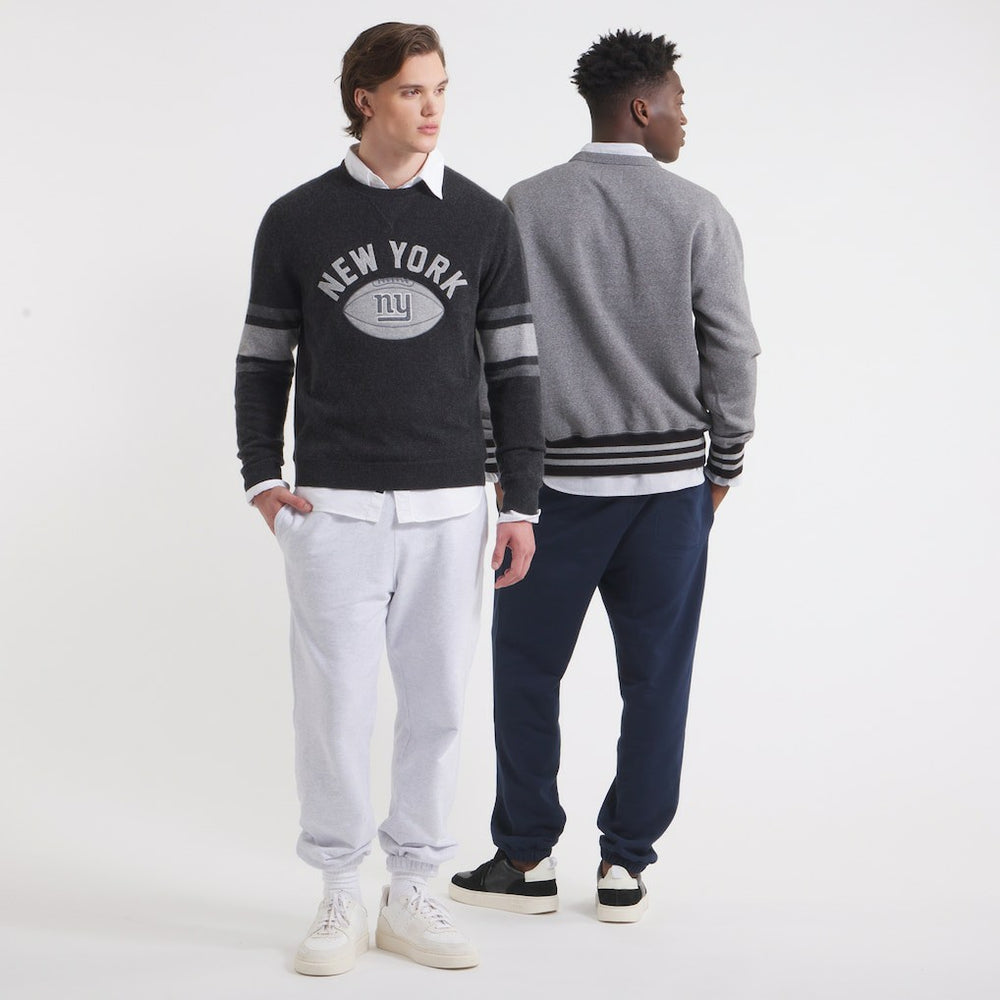 New York Giants x Todd Snyder Cashmere Crew Sweatshirt Heather Charcoal