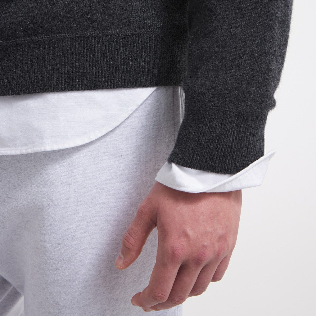 New York Giants x Todd Snyder Cashmere Crew Sweatshirt Heather Charcoal