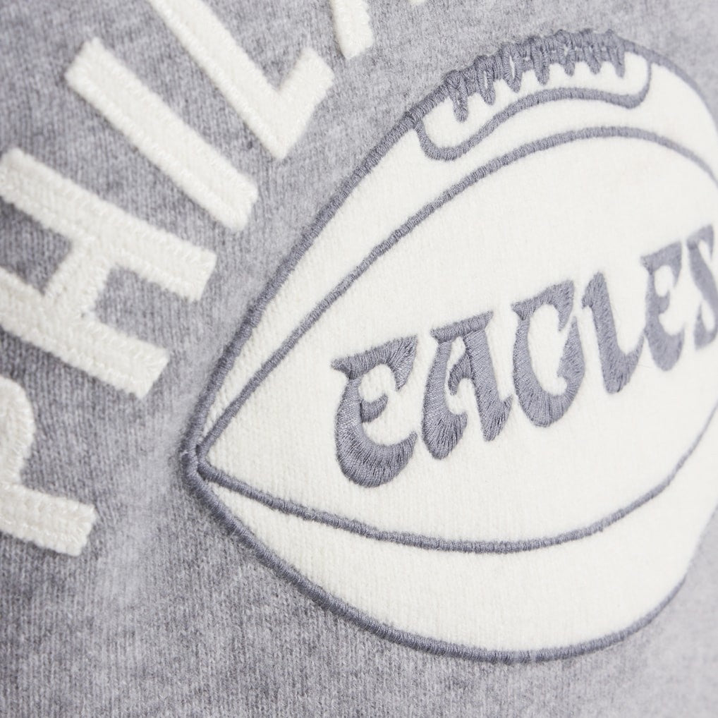 Philadelphia Eagles x Todd Snyder Cashmere Crew Sweater Heather Gray