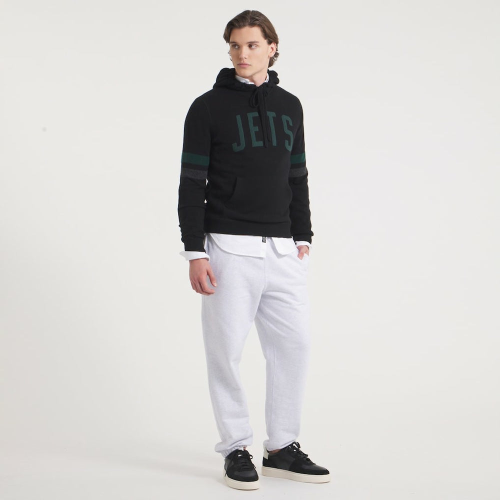 New York Jets x Todd Snyder Cashmere Hoodie Sweater Heather Black