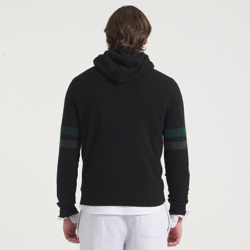 New York Jets x Todd Snyder Cashmere Hoodie Sweater Heather Black