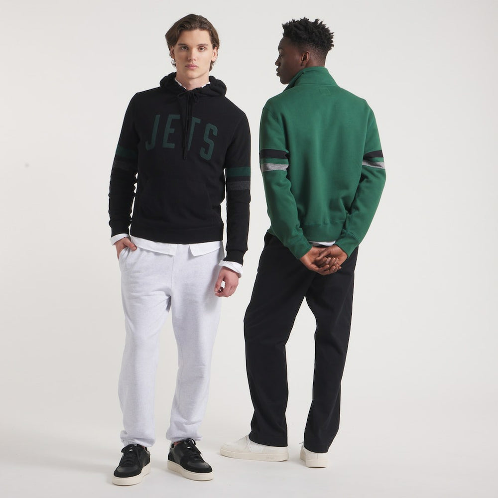 New York Jets x Todd Snyder Cashmere Hoodie Sweater Heather Black