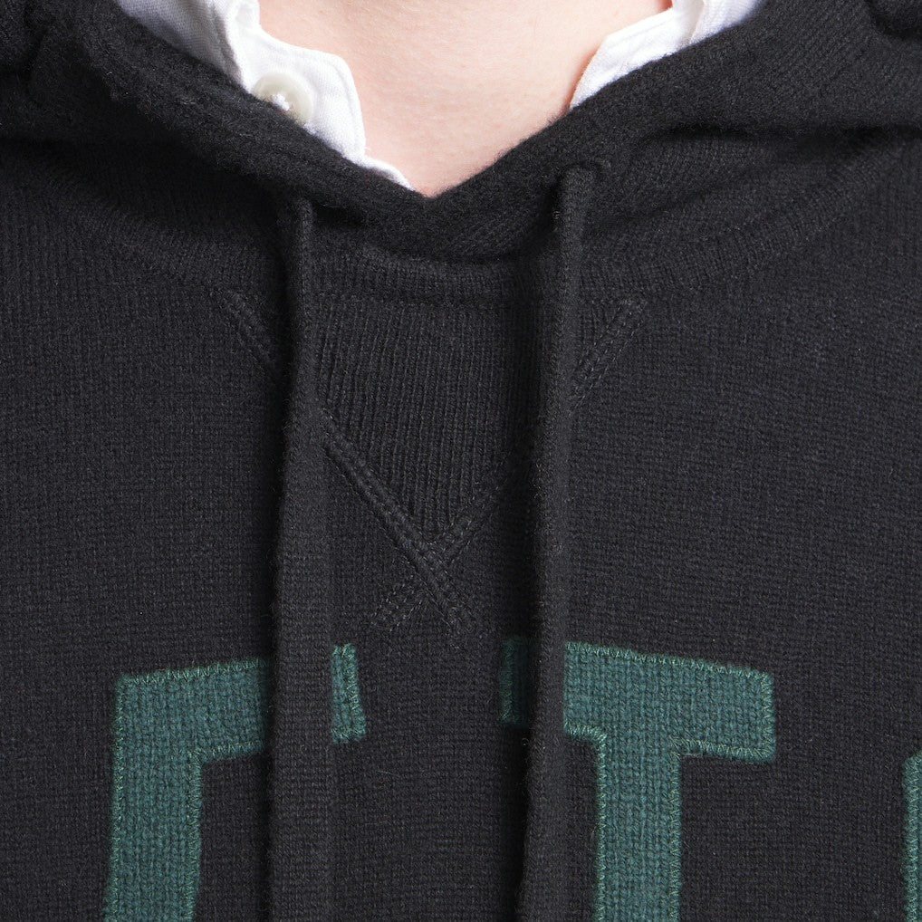 New York Jets x Todd Snyder Cashmere Hoodie Sweater Heather Black