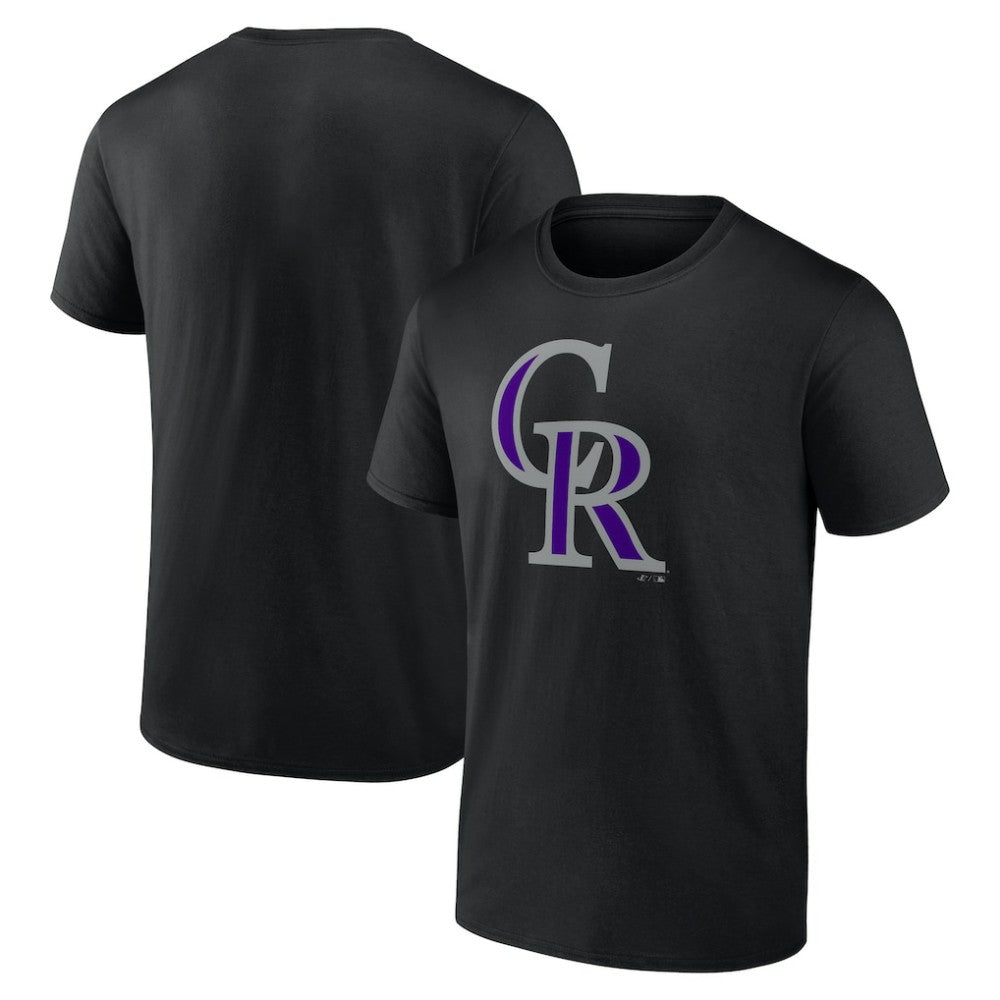 Colorado Rockies Profile Big & Tall Primary Logo T-Shirt - Black - MLB Discount