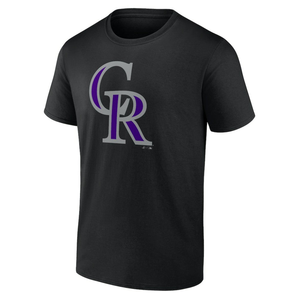 Colorado Rockies Profile Big & Tall Primary Logo T-Shirt - Black - MLB Discount