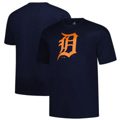 Detroit Tigers Profile Big & Tall Primary Logo T-Shirt - Navy - MLB Discount