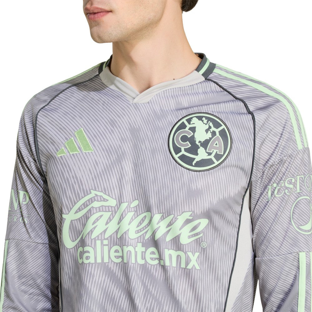 Club America 2025/26 Third Replica Long Sleeve Jersey Gray - Adidas Discount