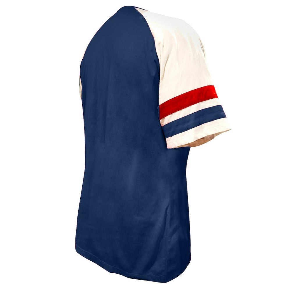 Atlanta Braves Profile Women's Arched Notch Neck T-Shirt - Navy - MLB Online