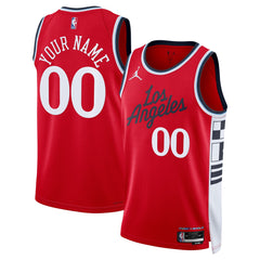 LA Clippers Jordan Brand Unisex 2024/25 Custom Swingman Jersey Statement Edition Red