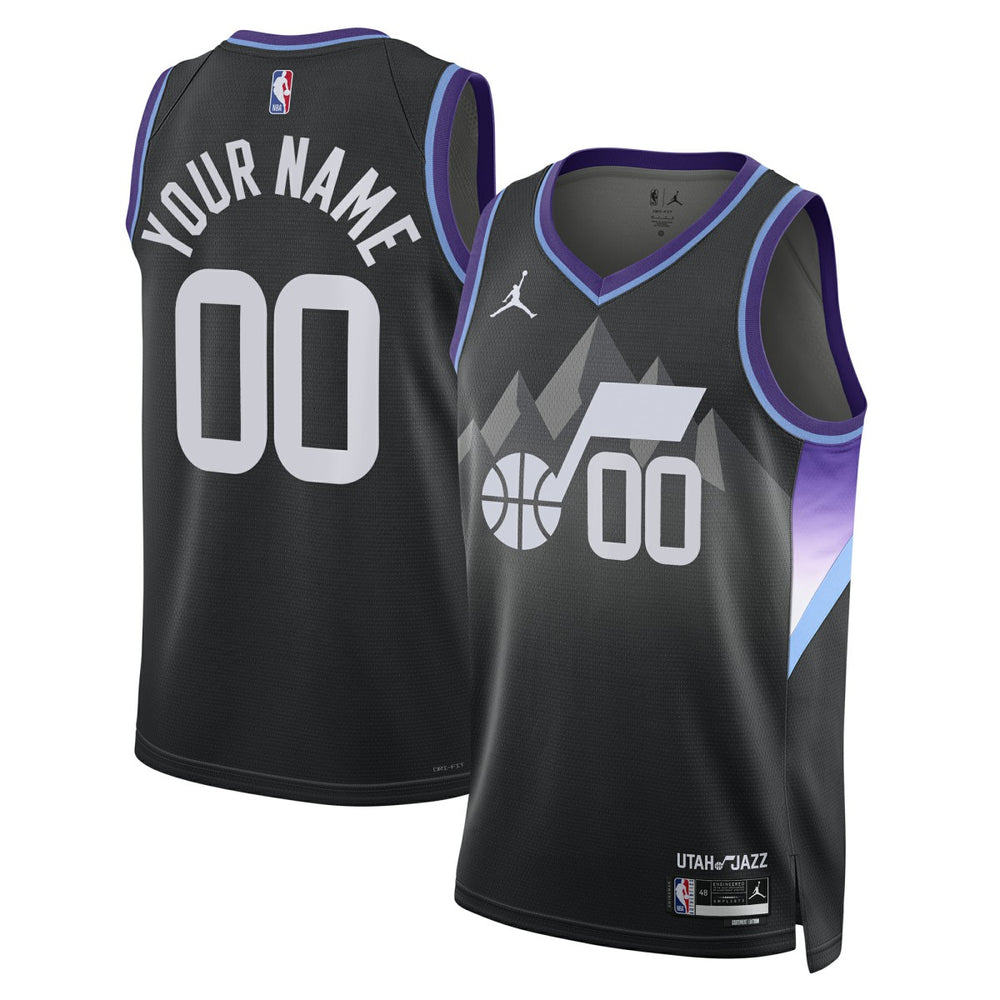 Utah Jazz Jordan Brand Unisex 2024/25 Custom Swingman Jersey Statement Edition Black