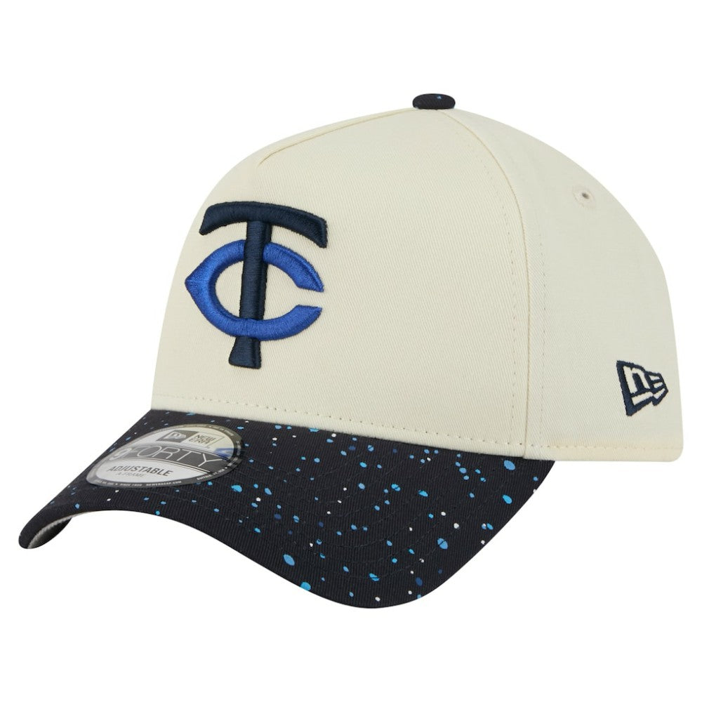 Minnesota Twins New Era Speckle A-Frame 9FORTY Adjustable Hat - Cream - New Era Sale
