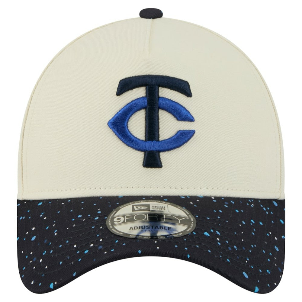 Minnesota Twins New Era Speckle A-Frame 9FORTY Adjustable Hat - Cream - New Era Sale