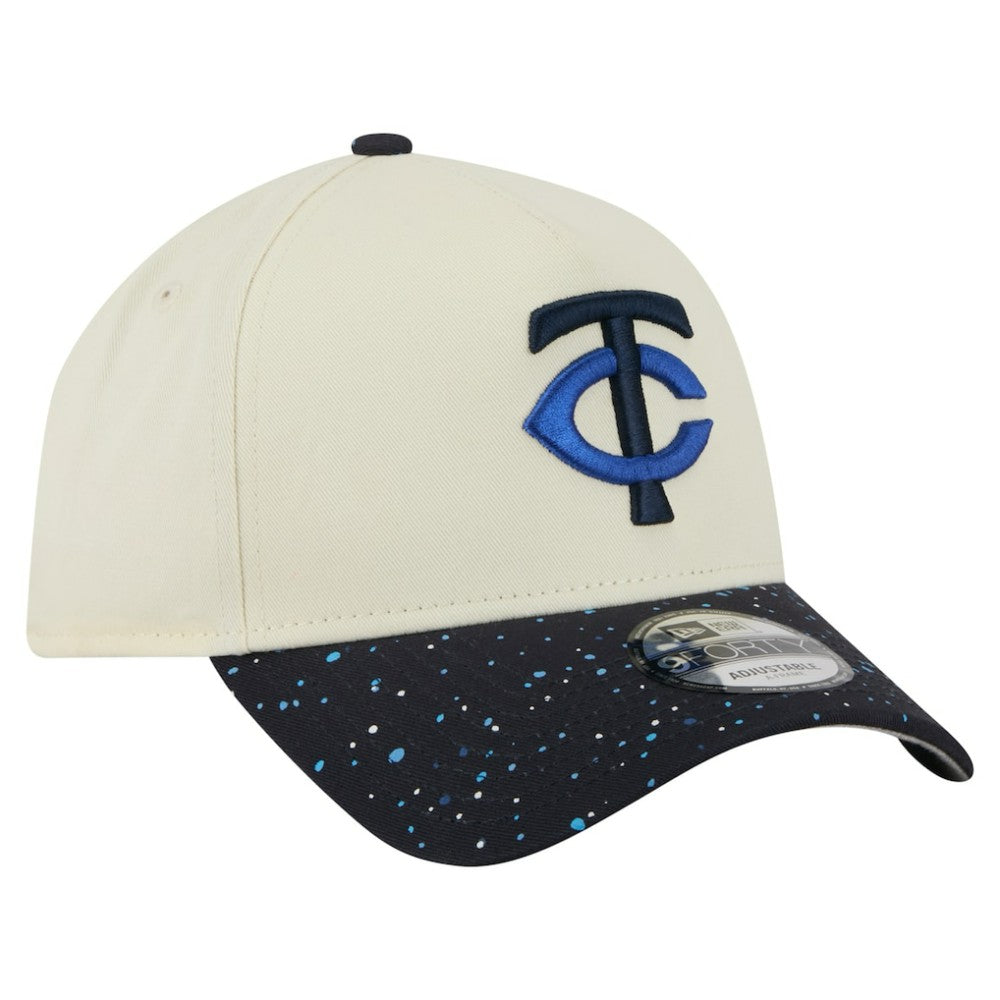 Minnesota Twins New Era Speckle A-Frame 9FORTY Adjustable Hat - Cream - New Era Sale