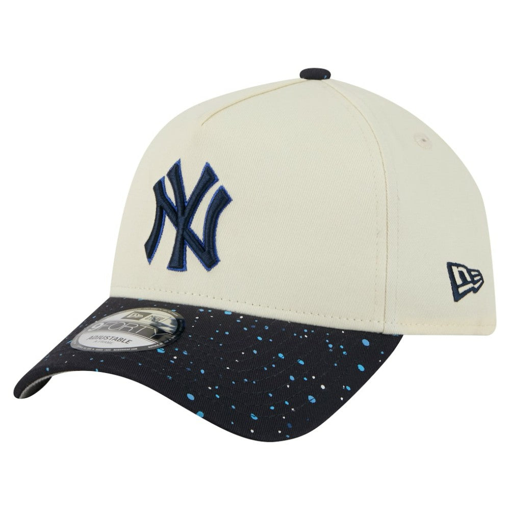 New York Yankees New Era Speckle A-Frame 9FORTY Adjustable Hat - Cream - New Era Lifestyle