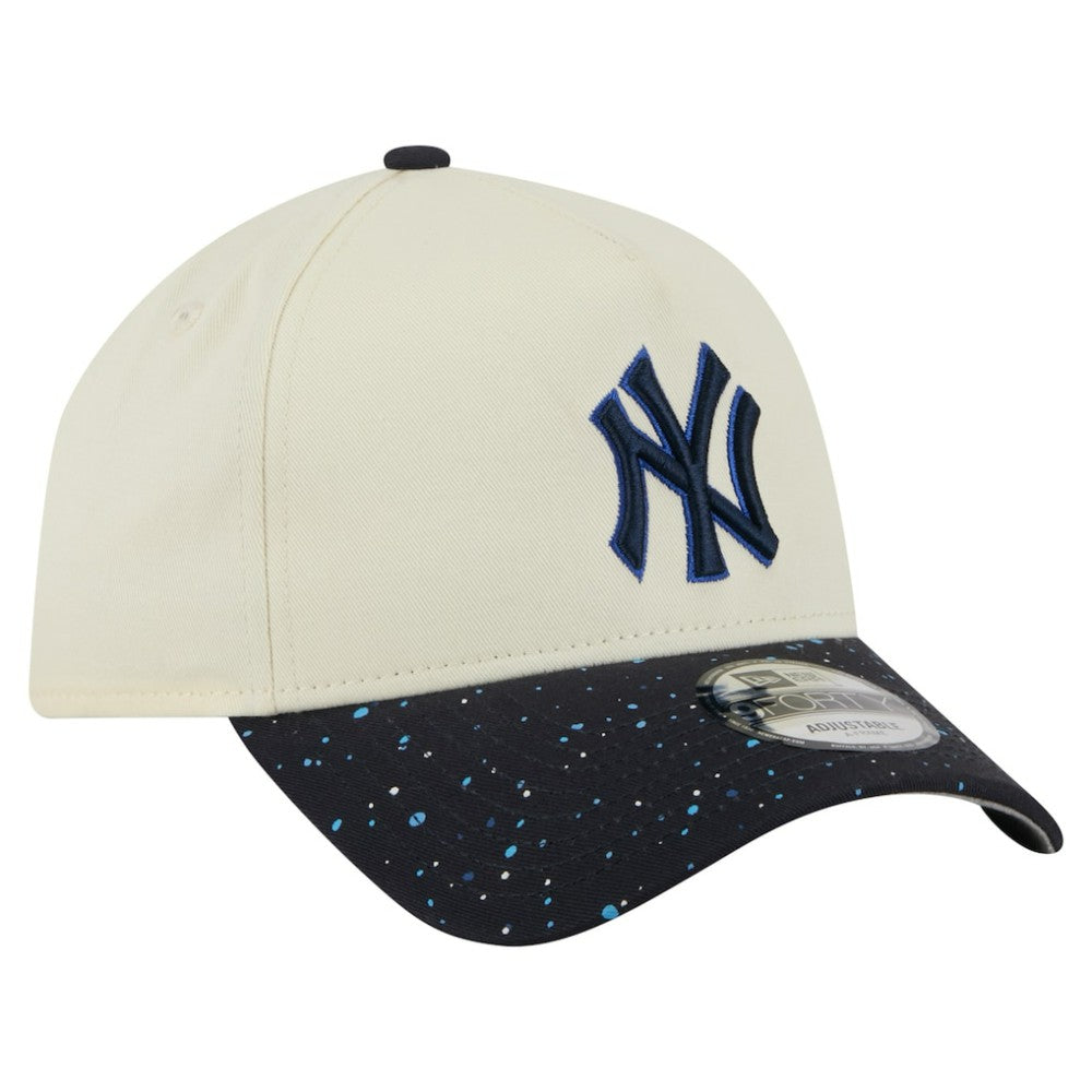 New York Yankees New Era Speckle A-Frame 9FORTY Adjustable Hat - Cream - New Era Lifestyle