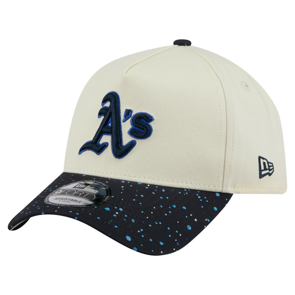 Athletics New Era Speckle A-Frame 9FORTY Adjustable Hat - Cream - New Era Sale