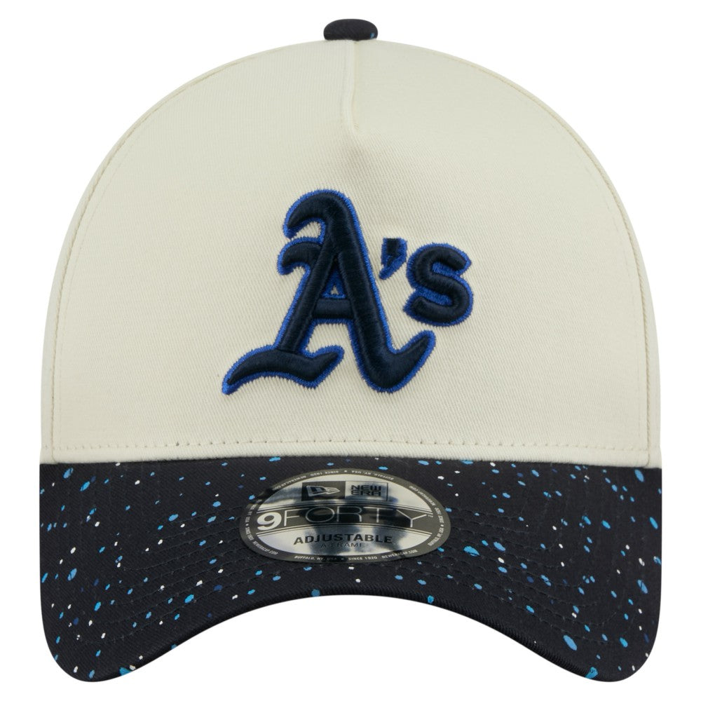 Athletics New Era Speckle A-Frame 9FORTY Adjustable Hat - Cream - New Era Sale