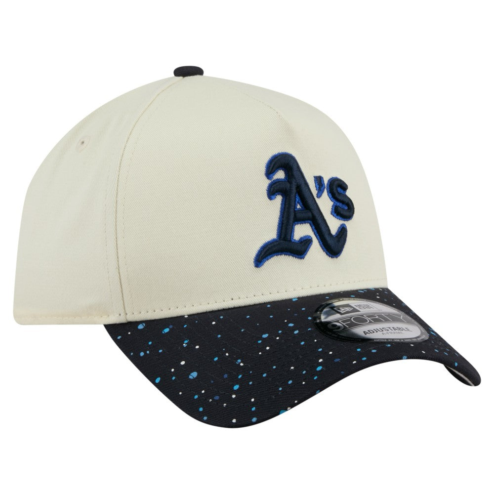 Athletics New Era Speckle A-Frame 9FORTY Adjustable Hat - Cream - New Era Sale