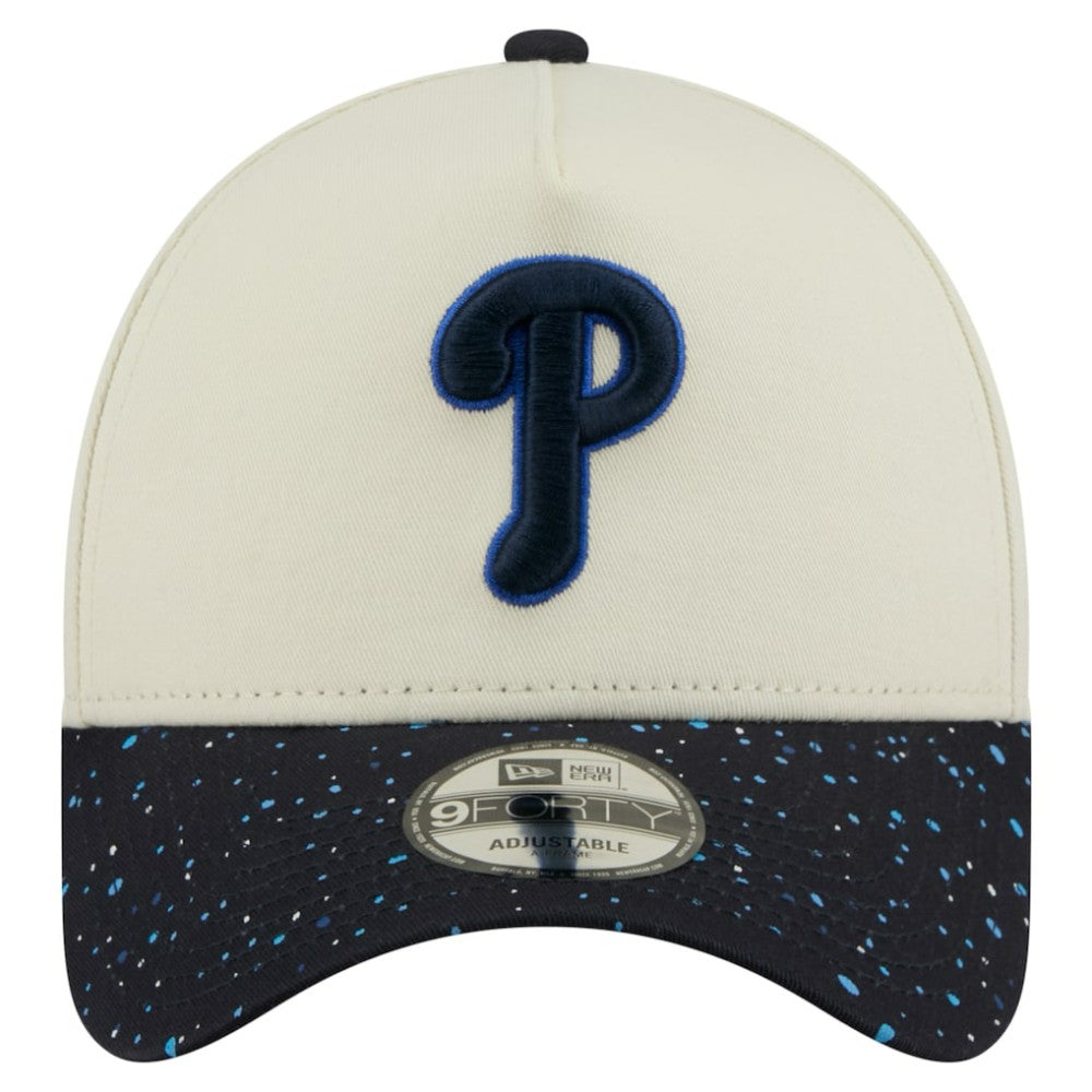 Philadelphia Phillies New Era Speckle A-Frame 9FORTY Adjustable Hat - Cream - New Era Sale