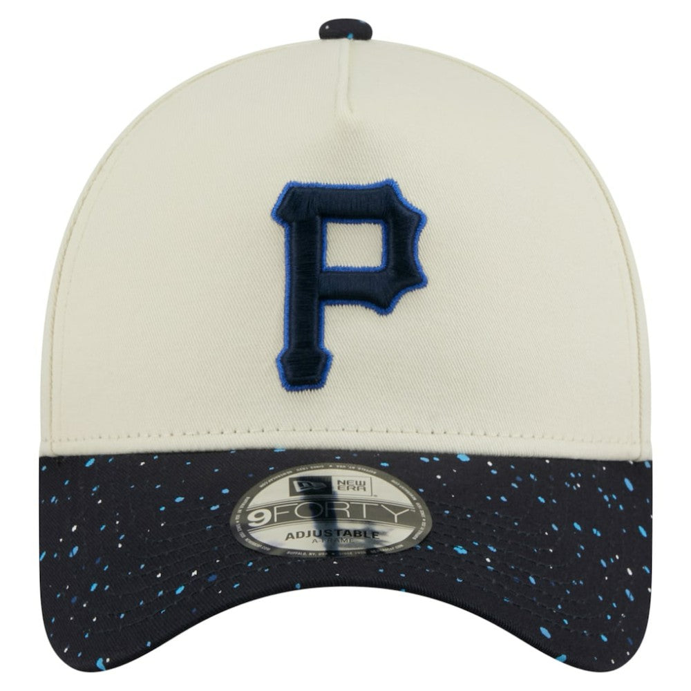 Pittsburgh Pirates New Era Speckle A-Frame 9FORTY Adjustable Hat - Cream - New Era Discount
