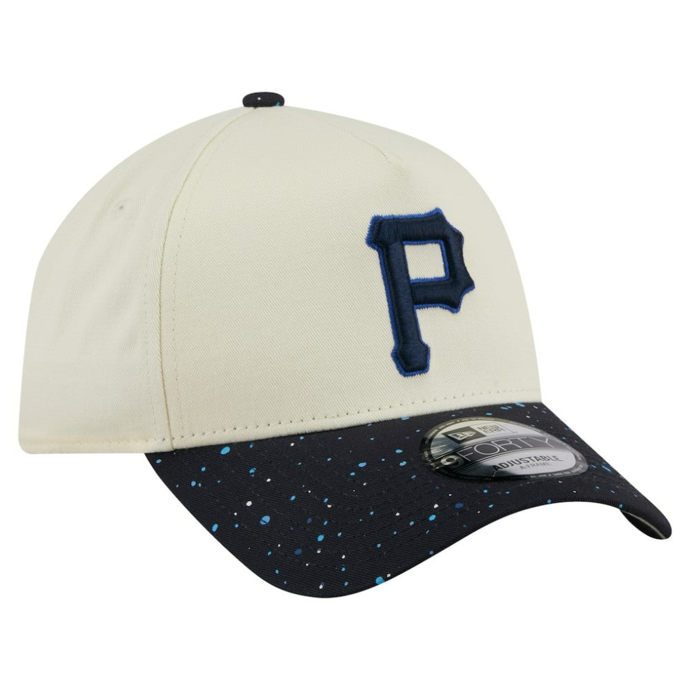 Pittsburgh Pirates New Era Speckle A-Frame 9FORTY Adjustable Hat - Cream - New Era Discount