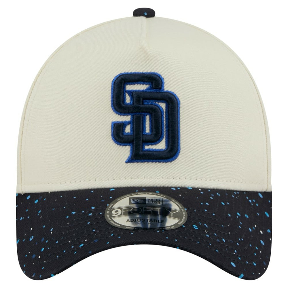 San Diego Padres New Era Speckle A-Frame 9FORTY Adjustable Hat - Cream - New Era Discount