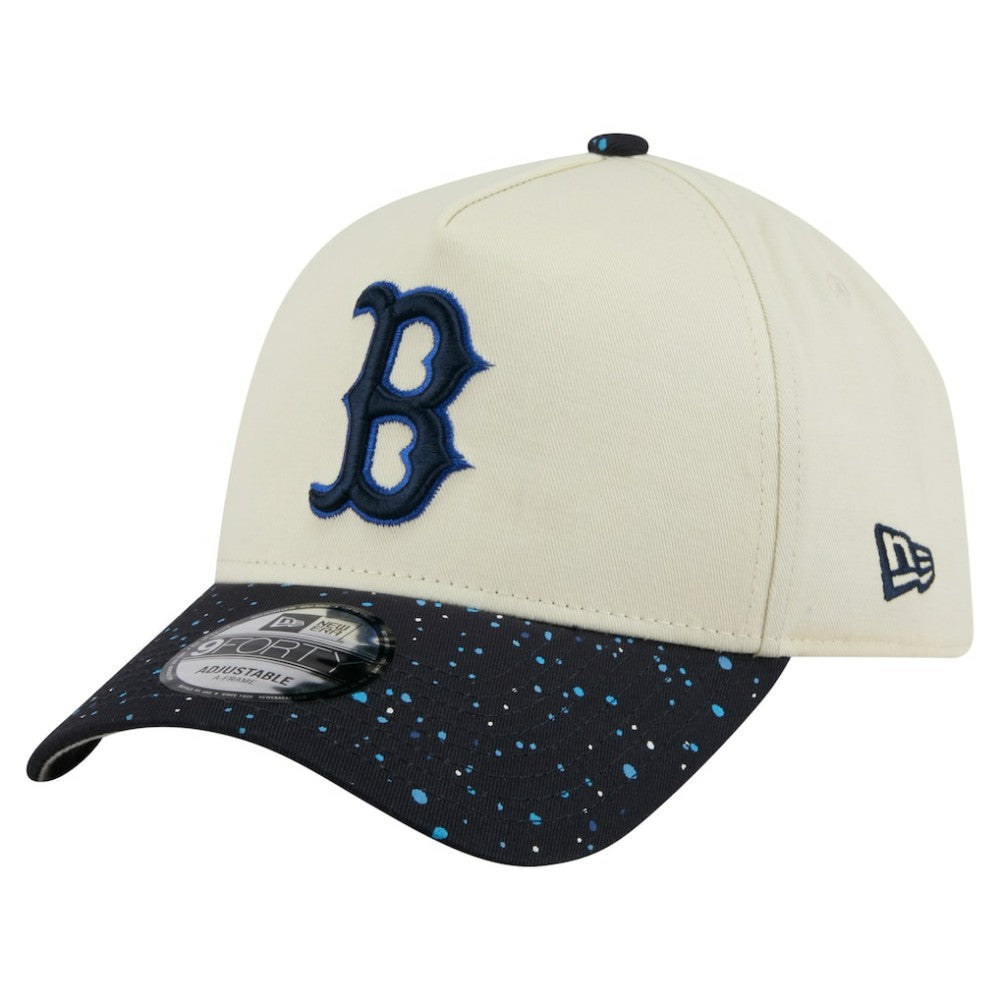 Boston Red Sox New Era Speckle A-Frame 9FORTY Adjustable Hat - Cream - New Era Lifestyle