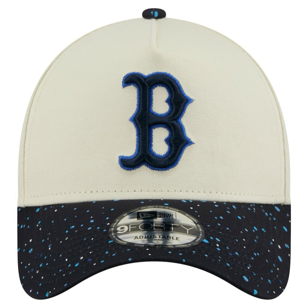 Boston Red Sox New Era Speckle A-Frame 9FORTY Adjustable Hat - Cream - New Era Lifestyle