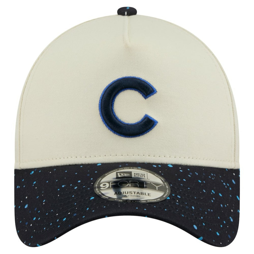 Chicago Cubs New Era Speckle A-Frame 9FORTY Adjustable Hat - Cream - New Era Online