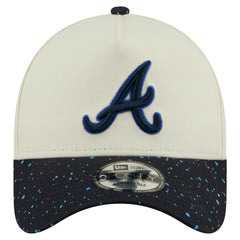 Atlanta Braves New Era Speckle A-Frame 9FORTY Adjustable Hat - Cream - New Era Sale