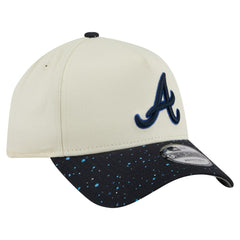 Atlanta Braves New Era Speckle A-Frame 9FORTY Adjustable Hat - Cream - New Era Sale