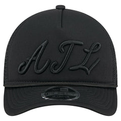 Atlanta Braves New Era City Initial 9FORTY A-Frame M-Crown Adjustable Trucker Hat - Black - New Era Sale