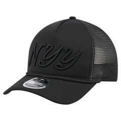 New York Yankees New Era City Initial 9FORTY A-Frame M-Crown Adjustable Trucker Hat - Black - New Era Sale