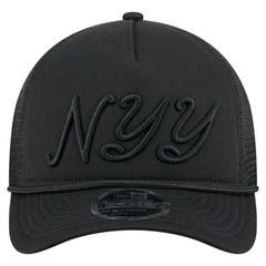 New York Yankees New Era City Initial 9FORTY A-Frame M-Crown Adjustable Trucker Hat - Black - New Era Sale