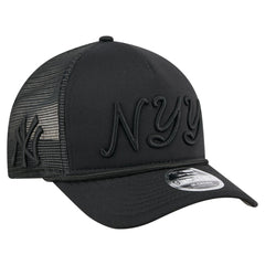 New York Yankees New Era City Initial 9FORTY A-Frame M-Crown Adjustable Trucker Hat - Black - New Era Sale